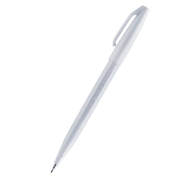PENTEL PISAK BRUSH SIGN PEN DO KALIGRAFII SES15C-N2 JASNO SZARY /10/