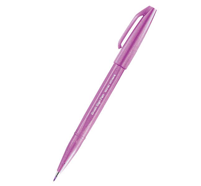 PENTEL PISAK BRUSH SIGN PEN DO KALIGRAFII SES15C-P2 PINK PURPLE /10/