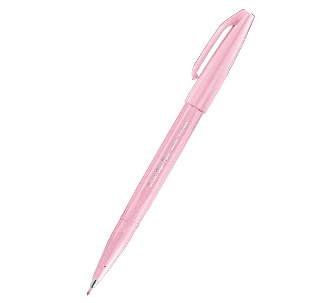PENTEL PISAK BRUSH SIGN PEN DO KALIGRAFII SES15C-P3 BLADO RÓŻOWY /10/