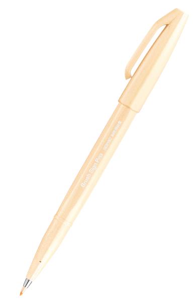 PENTEL PISAK BRUSH SIGN PEN DO KALIGRAFII SES15C-F3 BLADO POMARAŃCZOWY /10/
