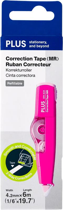 PENTEL-PLUS KOREKTOR W TAŚMIE 4,2mmx6m RÓŻOWY49-179 WH-634