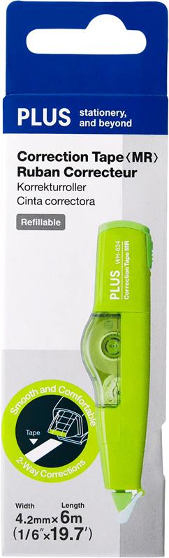 PENTEL-PLUS KOREKTOR W TAŚMIE 4,2mmx6m ZIELONY 49-187 WH-634  /10/