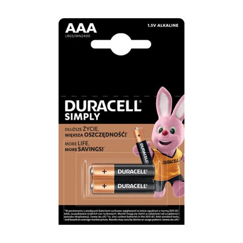 DURACELL BATERIA R3 AAA A'2 SIMPLY