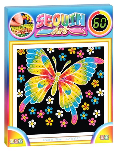 sequin art cekinowy obrazek motyl 17x17cm 1325