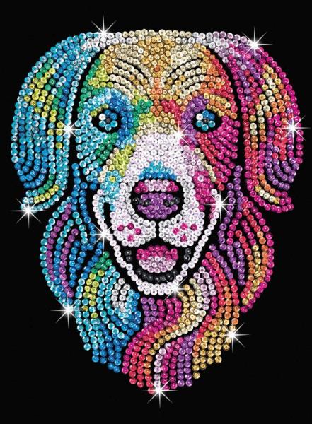 sequin art cekinowy obrazek labrador 25x34cm 2103