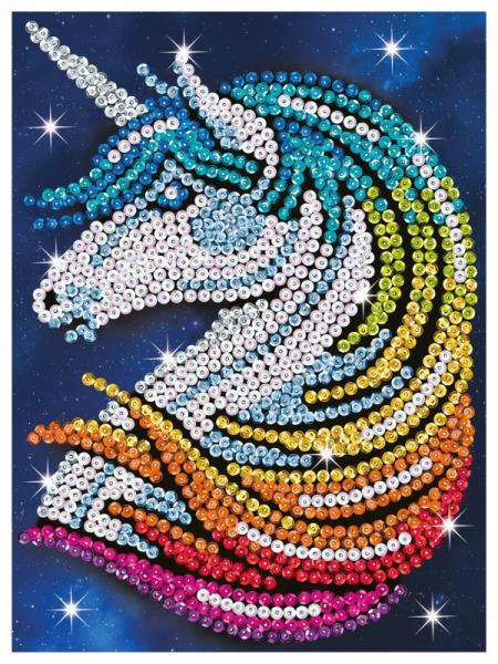 sequin art cekinowy obrazek jednorożec stardust 21x28cm 2202