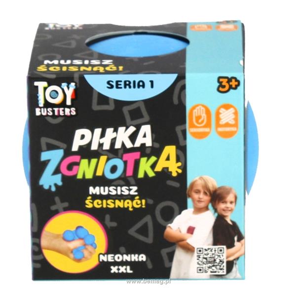 toy busters piłka zgniotka neonka seria 1