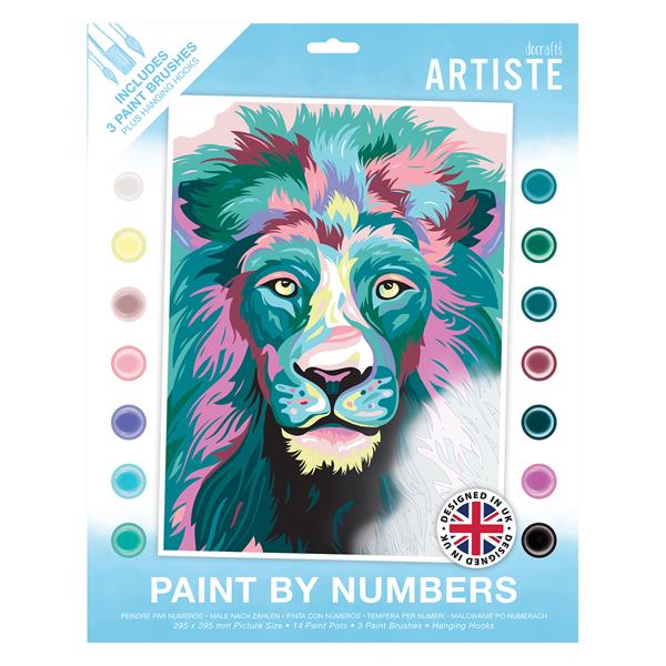dp craft malowanie po numerach artiste curageous lion  doa-550716
