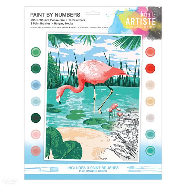 craft malowanie po numerach artist tropical flamingo doa-550715