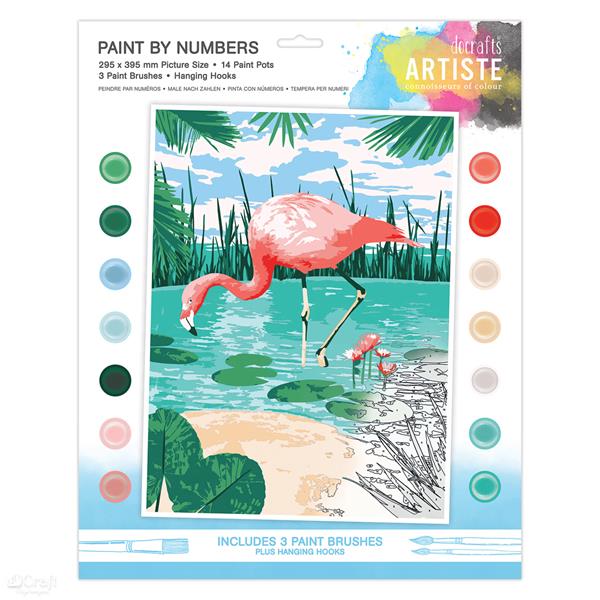 dp craft malowanie po numerach artiste tropical flamingo doa-550715