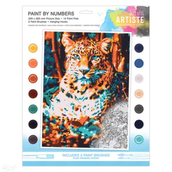 dp craft malowanie po numerach artiste resting leopard doa-550713