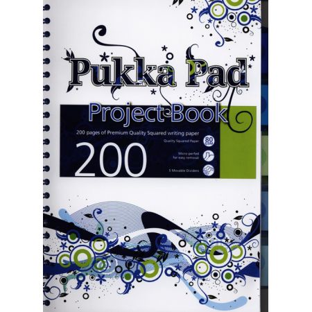 pukka-kołozeszyt a4 200k # z przekładkami-kieszonkami 6582-wave 80g wpc