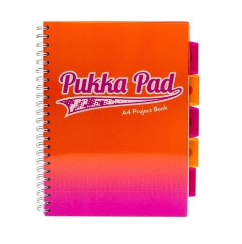 pukka-kołozeszyt a4 200 stron pukka pad project book 8410-fus orange wpc /3/
