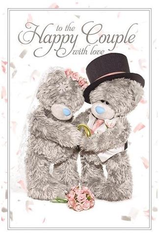 MG-KARTKA OZDOBNA K HOLOGRAFICZNA 3D    TO THE HAPPY COUPLE WITH ALV 93020