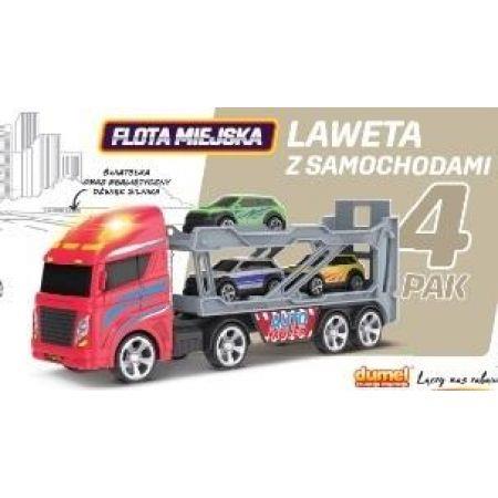 flota miejska laweta z samochodami ht73661 dumel