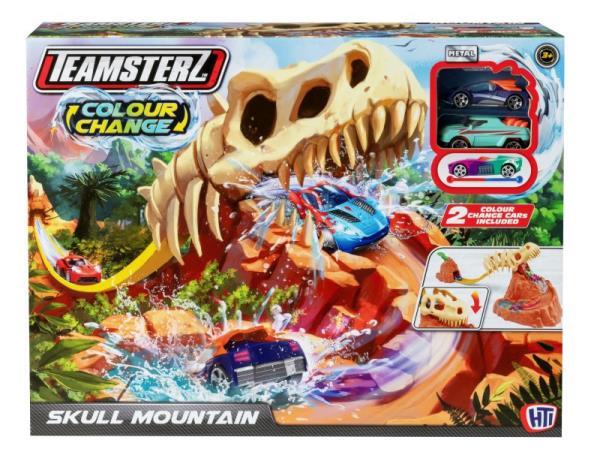 TEAMSTERZ TOR SAMOCHODOWY SZKIELET DINOZAURA SKULL MOUNTAIN + 2 AUTKA 1417431   HTI