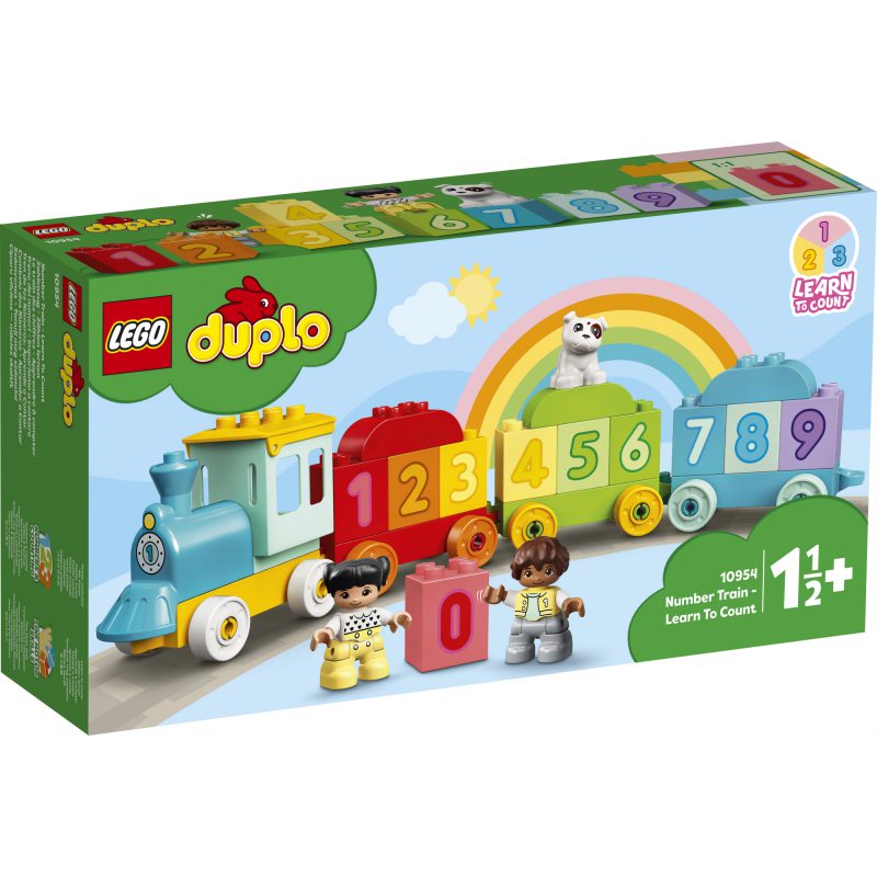 lego duplo pociąg z cyferkami nauka liczenia 10954