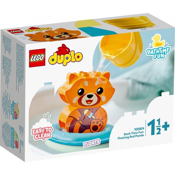 lego duplo zabawa w kąpieli pływająca czerwona panda 10964