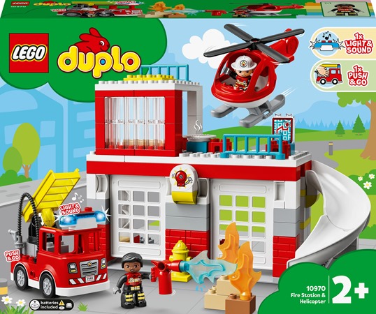 lego duplo remiza strażacka i helikopter 10970