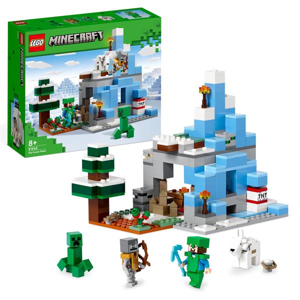 lego minecraft ośnieżone szczyty 21243