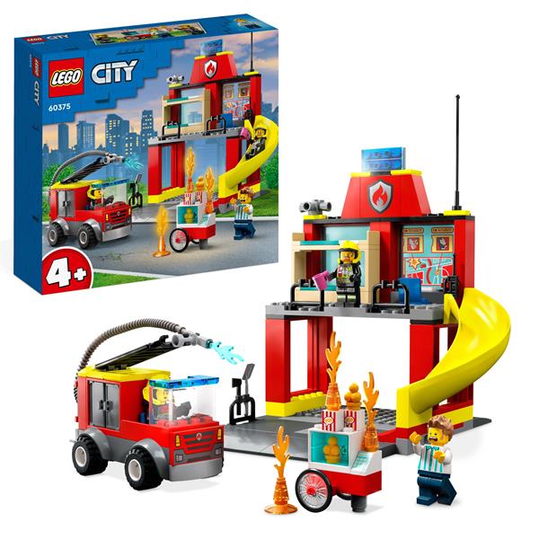 lego city remiza strażacka i wóz strażacki 60375