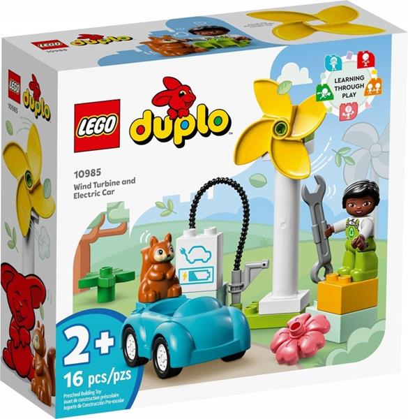 lego duplo turbina wiatrowa i samochód elektryczny 10985