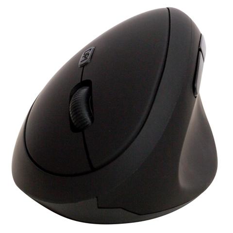 MYSZ KOM.ERGONOMICZNA BEZPRZEWODOWA PIONOWA Q-CONNECT 6-PRZYCISKOWA NA BATERIE, DLA PRAWORĘCZNYCH CZARNA
