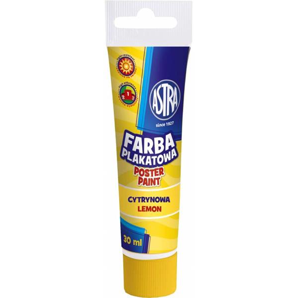 astra farby plakatowe cytrynowa tuba 30ml