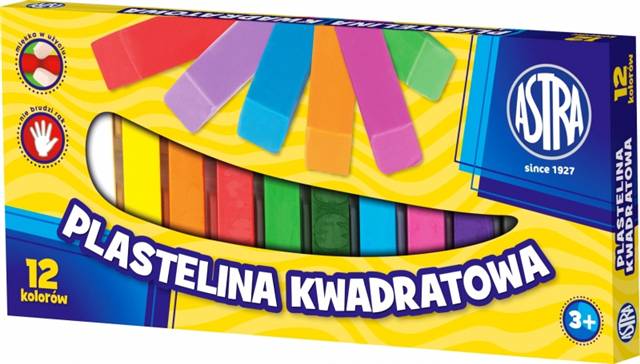 astra plastelina 12 kolorów kwadratowa  83 813 908 /5/