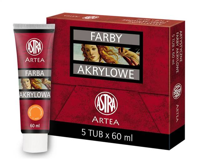 astra farba akrylowa kadmium pomarańczowy 60ml 83 410 931 /5/