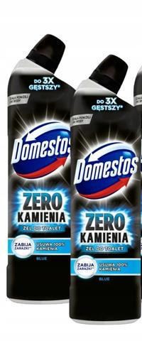 DOMESTOS ZEST.2SZT ZERO KAMIENIA PŁYN D/WC 750ML.NIEBIESKI+RĘKAWICE GRATIS      LEVER
