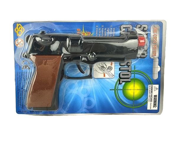 DROMADER PISTOLET METALOWY NA SPŁONKĘ BLISTER 88374