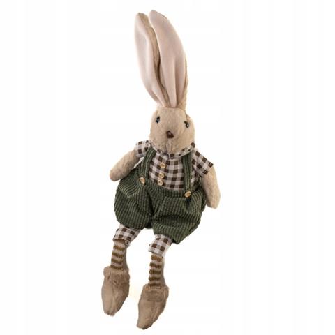 OZD.WIELKANOCNA KRÓLIK W OGRODNICZKACH 30CM LUK-WN DP220-358