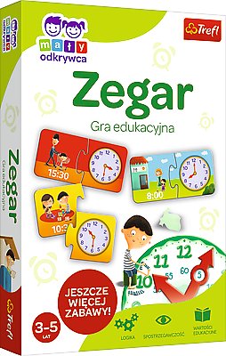 trefl gra mały odkrywca zegar edukacyjna 01948