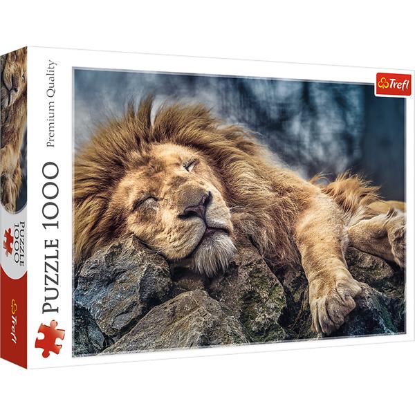 trefl puzzle 1000el śpiący lew 10447