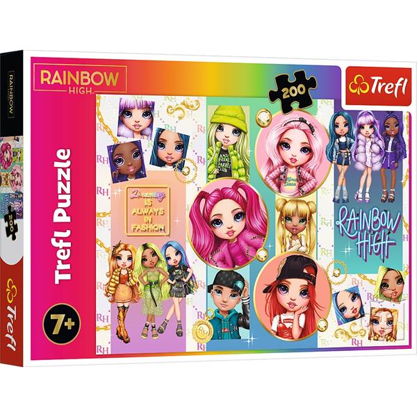 trefl puzzle 200el lalki rainbow high 13289