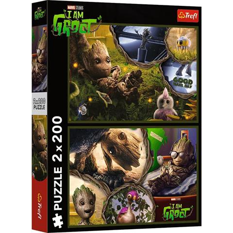 TREFL PUZZLE 2X200EL JA JESTEM GROOT/ GUARDIANS 13315