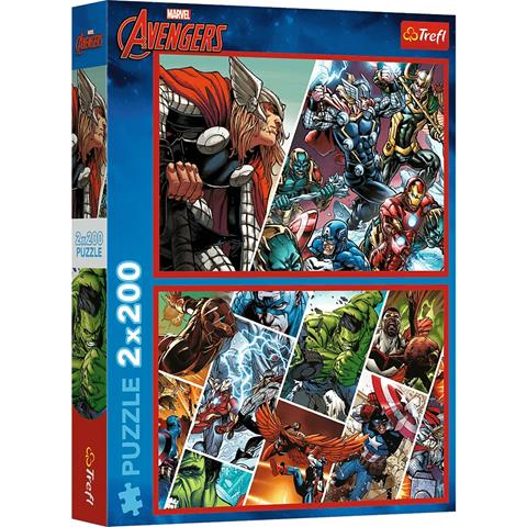 TREFL PUZZLE 2X200EL OBROŃCY ŚWIATA MARVEL THE AVENGERS 13318