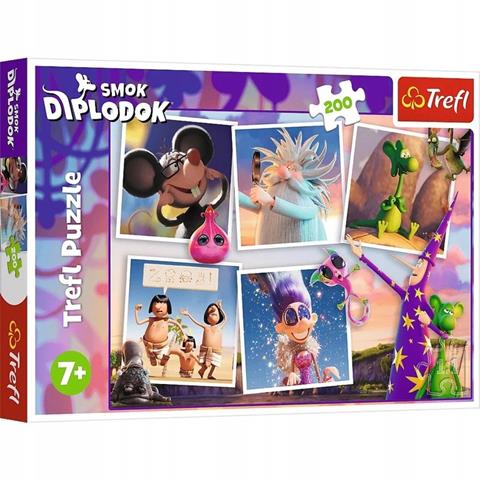 TREFL PUZZLE 200EL PRZYGODY SMOKA DIPLODOKA 13322
