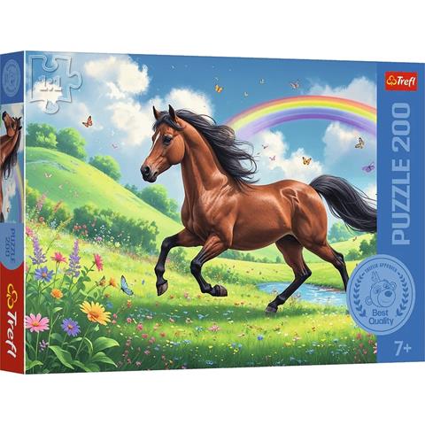 TREFL PUZZLE 200EL DOSTOJNY KOŃ / RODZINA TREFLIKÓW 13355
