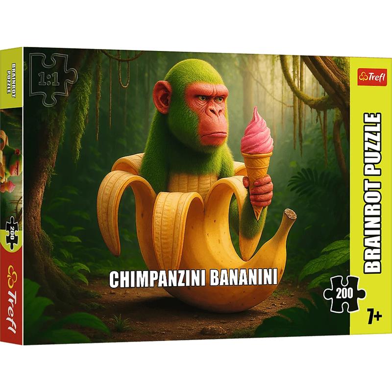 TREFL PUZZLE 200EL BRAINROT CHIMPANZINI BANANINI 13365