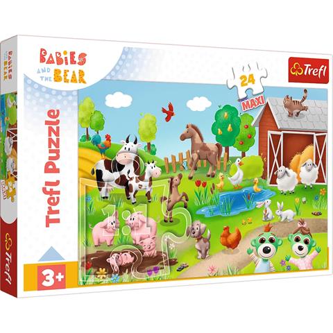 TREFL PUZZLE 24EL MAXI BOBASKI I ZWIERZĘTA KAZSTUDIO 14372