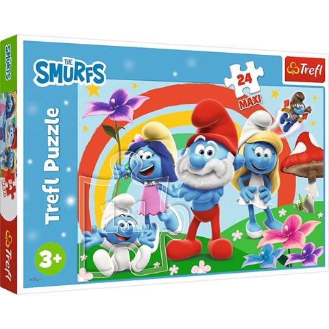 TREFL PUZZLE 24EL MAXI SMERFNY DZIEŃ/THESMURFS 14374