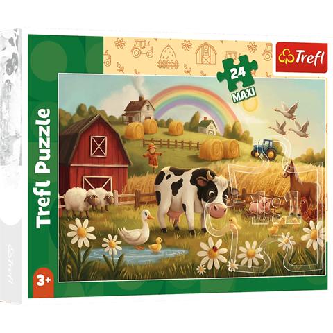 TREFL PUZZLE MAXI 24EL KROWA NA FARMIE 14397