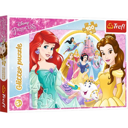 trefl puzzle 100el glitter princess 14819