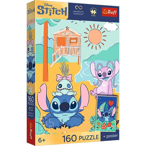 TREFL PUZZLE 160EL STITCH NA FALI PREMIUM PLUS KIDS 15436