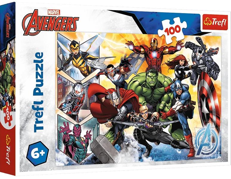 trefl puzzle 100el siła avengersów marvel 16431