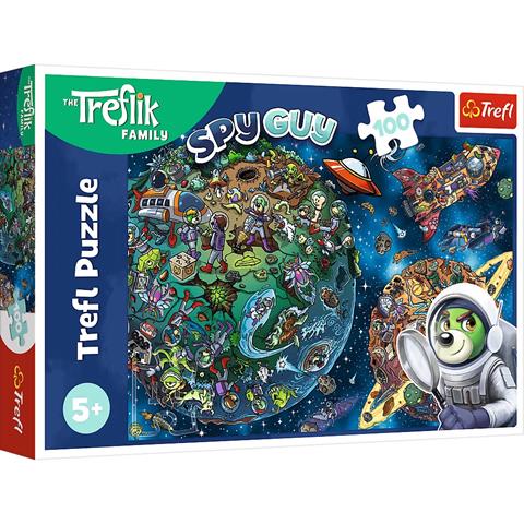 TREFL PUZZLE 100EL TREFLIKI W KOSMOSIE 16496