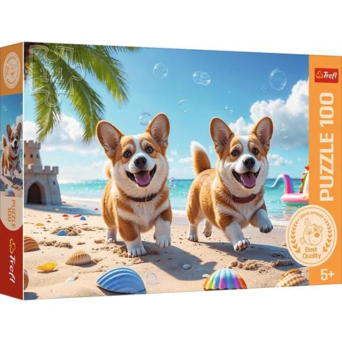 TREFL PUZZLE 100EL CORGI PIESEK / RODZINA TREFLIKÓW 16536