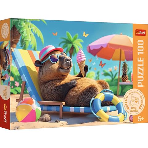 TREFL PUZZLE 100EL RELAKS W STYLU KAPIBARY 16537
